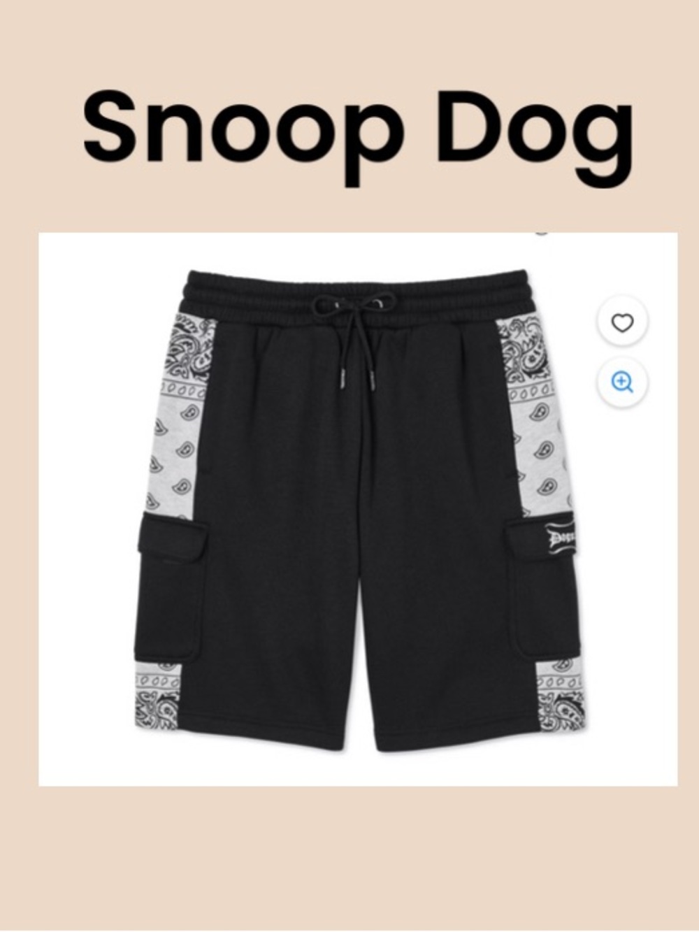 Dog Supply Boys Pullon Cargo Shorts Size 8 (Med) NWT